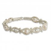Gümüş İnci Kazaziye Örgü Bileklik SL5215 thumbnail 1