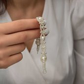 Gümüş İnci Kazaziye Örgü Bileklik SL5215 thumbnail 7