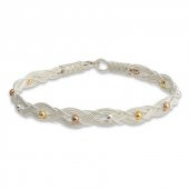 Gümüş Kazaziye Örgü Bileklik  SL5226 thumbnail 1