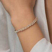 Gümüş Kazaziye Örgü Bileklik  SL5225 thumbnail 5