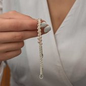 Gümüş Kazaziye Örgü Bileklik  SL5225 thumbnail 6