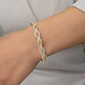 Gümüş Kazaziye Örgü Bileklik  SL5195 thumbnail 10