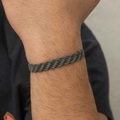 Gümüş Kazaziye Örgü Bileklik  SL5193 thumbnail 8