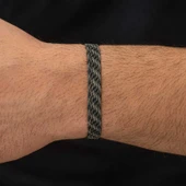 Gümüş Kazaziye Örgü Bileklik  SL5193 thumbnail 7