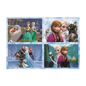 Disney Frozen Elsa ve Anna 4 Adet Yapboz 24-35-54-70 Parçalı 4 ü 1 Arada Puzzle - 2