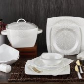 Aryıldız Yemek Takımı 60 Parça Square Porselen 45004 - 1