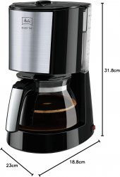 Melitta Enjoy II Top 1017-04, Cam Sürahili Filtre Kahve Makinesi, Aroma Selector Aroma Seçimi, Paslanmaz Çelik, 1.35 litre, 1000 W, Siyah Gümüş - 5