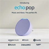 Echo Pop - Tam Ses Kompakt Akıllı Hoparlör - Lavanta Çiçeği - 1