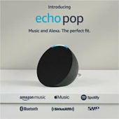 Echo Pop - Tam Ses Kompakt Akıllı Hoparlör - Siyah - 1