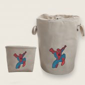 Spider Man Nakışlı Bez Oyuncak & Kirli Sepet Seti - 1