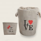 Love Nakışlı Bez Oyuncak & Kirli Sepet Seti - 1