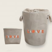 Love Basketball Nakışlı Bez Oyuncak & Kirli Sepet Seti - 1
