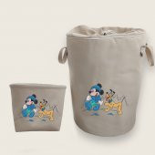 Mickey ve Köpeği Nakışlı Bez Oyuncak & Kirli Sepet Seti - 1