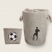 Futbol Nakışlı Bez Oyuncak & Kirli Sepet Seti - 1