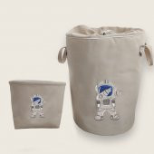 Astronot Nakışlı Bez Oyuncak & Kirli Sepet Seti - 1
