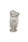 Cat Plastic Bag - Kedili Poşet Torbası Kese Krem Keten - 3