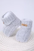 Babyhola Kız Erkek %100 Triko İlk Adım Patik 0-6 ay Yenidoğan Kutulu Hediyelik 8008 - 9