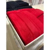 Özdilek Colorist Aile Bornoz Seti Kırmızı-Siyah 6119 - 2