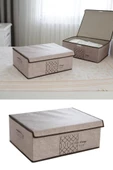 Flosoft Keçe Kapaklı Baza Hurcu, Çok Amaçlı Düzenleyici Organizer Kapaklı Kutu 50x40x19 Cm thumbnail 6