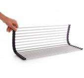 Primanova Lavabo Üstü Katlanabilen Mutfak Rafı Gri 33x52 - 4