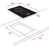 Teka Ankastre Set (TL 6210 Aspiratör+TBC 32010 BK 2 Gözlü Elektrikli Ocak) - 5