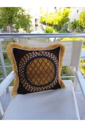 Mackenzie Model 2 Gold Püskül Kırlent & Kırlent Kılıfı - 1