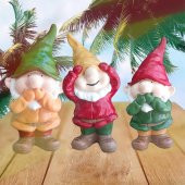 Dekoratif Cüce Heykel Seti 3 Parça - 1