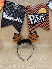 Halloween Taç Şapkalı Bal Kabağı Parlak - 1