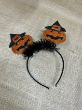 Halloween Taç Şapkalı Bal Kabağı Parlak - 2