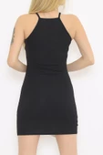 Zhlbutik Altı Biyeli Elbise Siyah - 9