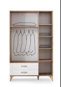 Irmak 3 Kapılı 2 Çekmeceli Gardrop Elbise Dolabı 120x48x195cm - 2