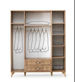 Irmak 4 Kapılı 2 Çekmeceli Gardrop Elbise Dolabı 160x48x195cm - 4