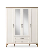 Irmak 4 Kapılı 2 Çekmeceli Gardrop Elbise Dolabı 160x48x195cm - 1