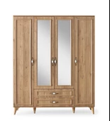 Irmak 4 Kapılı 2 Çekmeceli Gardrop Elbise Dolabı 160x48x195cm - 3