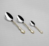 Nehir Çatal Kaşık Bıçak Takımı 84 Parça Adriana Altın - 2