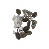 Büyük Boy 10 Adet Kot Pantolon Düğmesi, Jean Düğmesi Antik Sarı (bronz) 17mm - 2