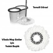 Ev Ofis İş yeri Sillgech Mikrofiber Makarna Temizlik Kurulama Havlu Mop Vileda Başlık Yedeği EH171 - 3
