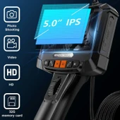 Anhendeler 5 Inc IPS Boroskop - Işıklı Eklemli Muayene Kamerası - 1.5m - 4