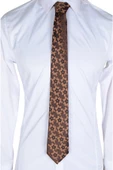 Cengiz İnler Çiçek Desen  Mendilli Mikrofiber Erkek Kravat thumbnail 1