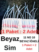 Eagenset Çapari İstavrit Çaparisi, Ultraviyole UV Neon 11 No Beyaz İğne, 10 İgneli Çapari 2li Paket thumbnail 8