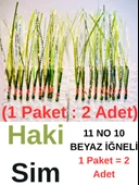 Eagenset Çapari İstavrit Çaparisi, Ultraviyole UV Neon 11 No Beyaz İğne, 10 İgneli Çapari 2li Paket thumbnail 4