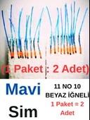 Eagenset Çapari İstavrit Çaparisi, Ultraviyole UV Neon 11 No Beyaz İğne, 10 İgneli Çapari 2li Paket thumbnail 10
