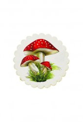 2li Ahşap Desenli 9.5cm Kaydırmaz 5mm Bardak Sunum Altlığı - 2