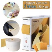 Ahşap Sünger Zımpara Kağıdı Mutfak Banyo Bulaşık Süngeri Bant Kağıt Süngerli Zımpara 1 Metre 180 Kum - 1