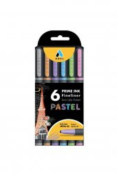 Prime Ink Fineliner 6lı Pastel - 1