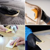 Ahşap Sünger Zımpara Kağıdı Mutfak Banyo Bulaşık Süngeri Bant Kağıt Süngerli Zımpara 1 Metre 220 Kum thumbnail 2