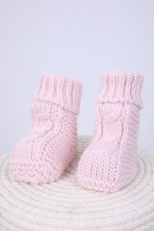 Babyhola Kız Erkek %100 Triko İlk Adım Patik 0-6 ay Yenidoğan Kutulu Hediyelik 8008-1 - 11