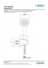Eca Spylos Mafsallı El Duş Seti Banyo Üst Takım 102117378 - 2