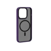 Vendas iPhone 15 Pro Max Uyumlu Felix Serisi Magsafe Şarj Özellikli Kamera Korumalı Mat Drop Magic Silikon Kılıf - 10