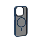 Vendas iPhone 15 Pro Max Uyumlu Felix Serisi Magsafe Şarj Özellikli Kamera Korumalı Mat Drop Magic Silikon Kılıf - 8